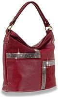 Unique Burgundy Square Bling Purse Diva Fashion