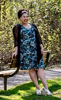 Shop Local Unique Fashion: Teal Rosebush Judy Dress