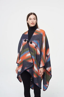 Shop Local Fashion: Navy Aztec Blanket Cape