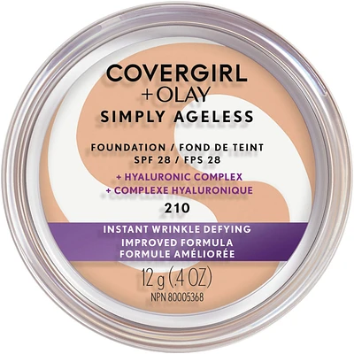 Simply Ageless Instant Wrinkle Defying Foundation With Hyaluronic Complex, Vitamin C, and Niacinamide - Spf 28, 100% Cruelty-Free