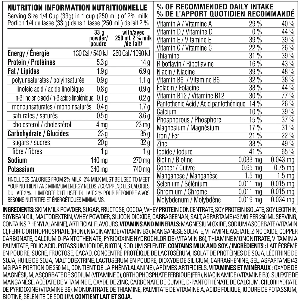 Original Powder Meal Replacement Shake Mix with 14g of Protein Plus 23 Vitamins and Minerals