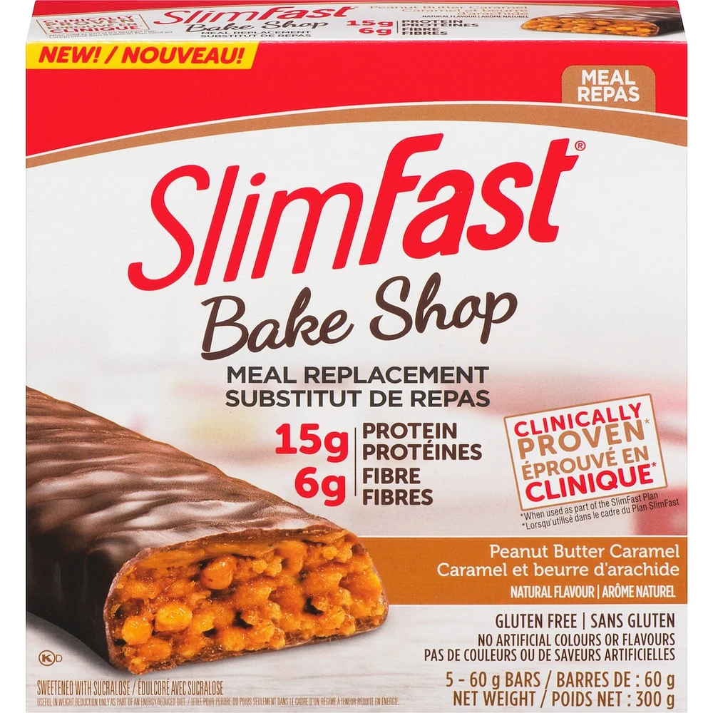 Bake Shop Meal Replacement Bars with 15g Protein and 6g Fibre