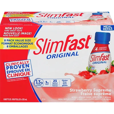 Original Ready to Drink Meal Replacement Shakes with 13g of Protein, 3g of Fibre Plus 23 Vitamins and Minerals