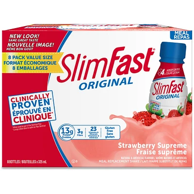 Original Ready to Drink Meal Replacement Shakes with 13g of Protein, 3g of Fibre Plus 23 Vitamins and Minerals