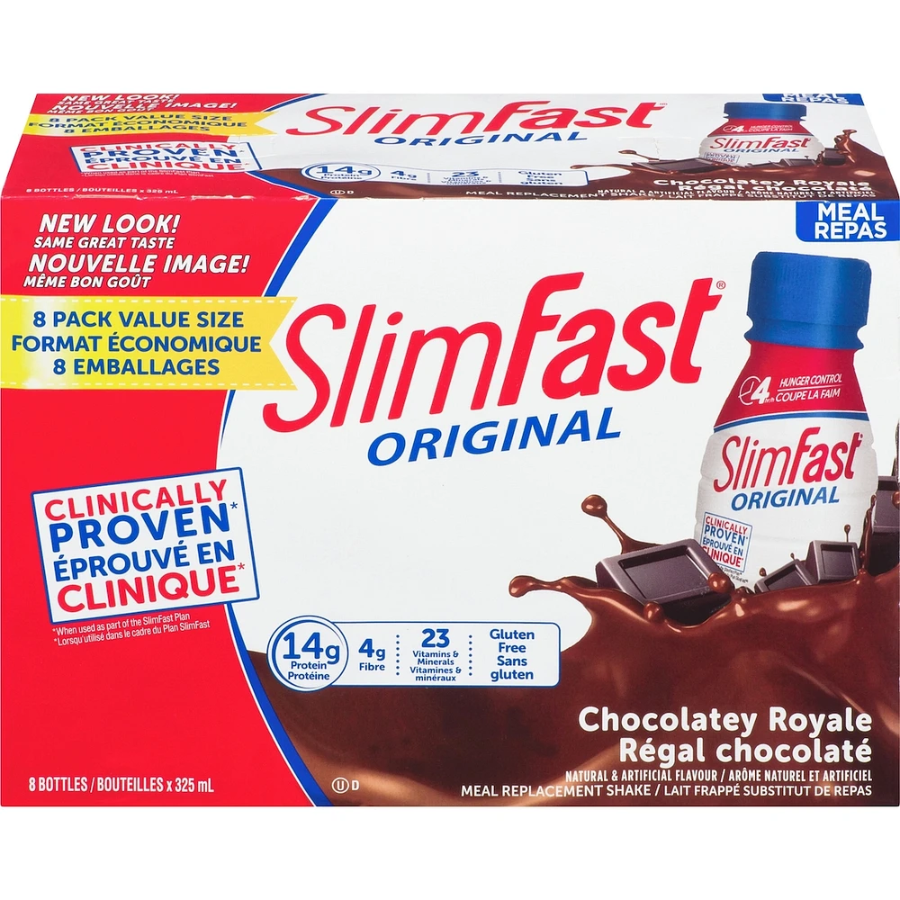 Original Ready to Drink Meal Replacement Shakes with 14g of Protein, 4g of Fibre Plus 23 Vitamins and Minerals