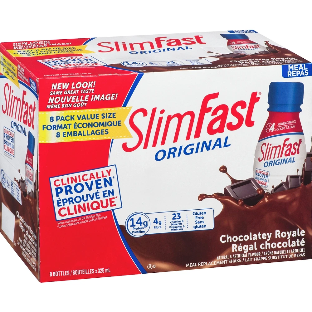 Original Ready to Drink Meal Replacement Shakes with 14g of Protein, 4g of Fibre Plus 23 Vitamins and Minerals
