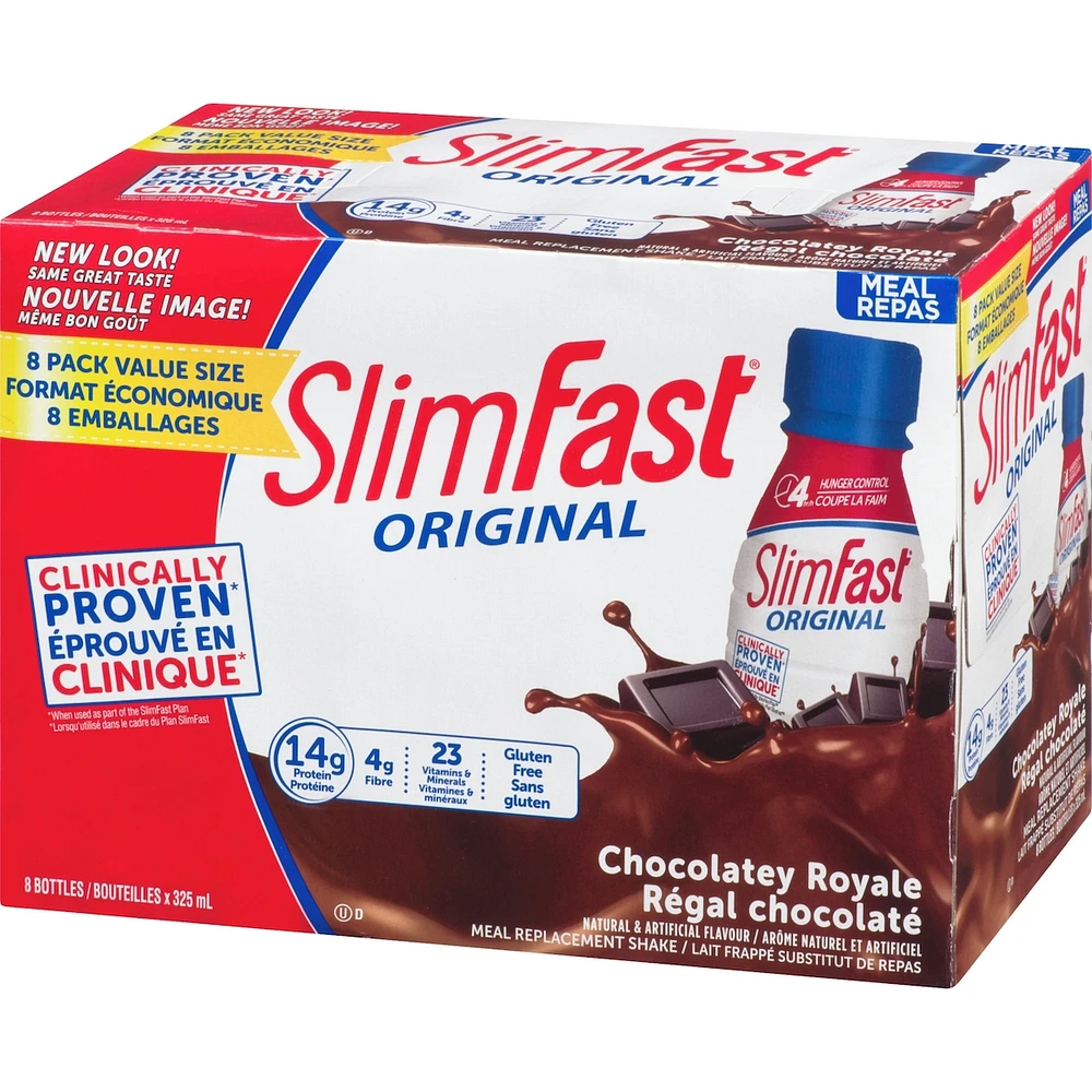 Original Ready to Drink Meal Replacement Shakes with 14g of Protein, 4g of Fibre Plus 23 Vitamins and Minerals