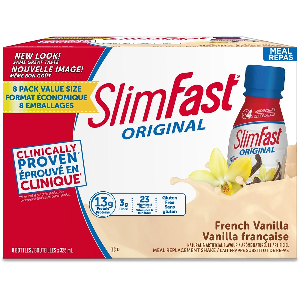 Original Ready to Drink Meal Replacement Shakes with 13g of Protein, 3g of Fibre Plus 23 Vitamins and Minerals