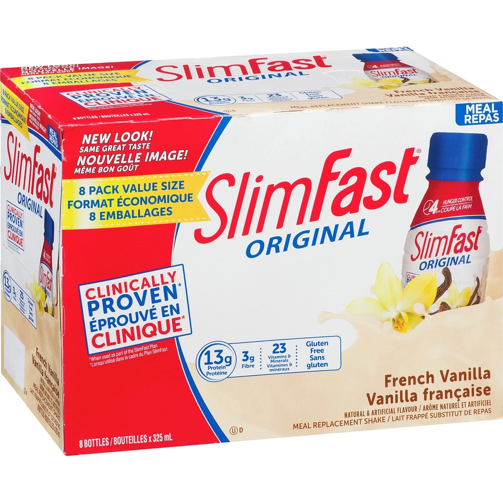 Original Ready to Drink Meal Replacement Shakes with 13g of Protein, 3g of Fibre Plus 23 Vitamins and Minerals