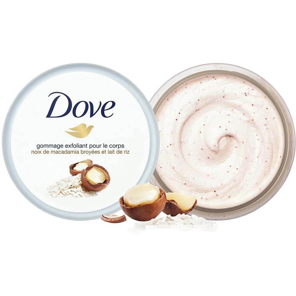 Dove Exfoliating Body Polish Macadamia & Rice Milk 298g