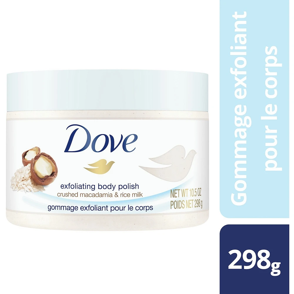 Dove Exfoliating Body Polish Macadamia & Rice Milk 298g
