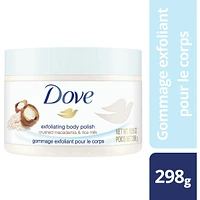 Dove Exfoliating Body Polish Macadamia & Rice Milk 298g