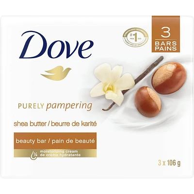 Dove Pampering Beauty Bar for healthy-looking skin Shea Butter and Warm Vanilla 106 g 3 count