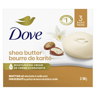 Dove Pampering Beauty Bar for healthy-looking skin Shea Butter and Warm Vanilla 106 g 3 count