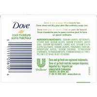 Dove Refreshing Beauty Bar for revitalized skin Cucumber and Green Tea 106 g 3 count