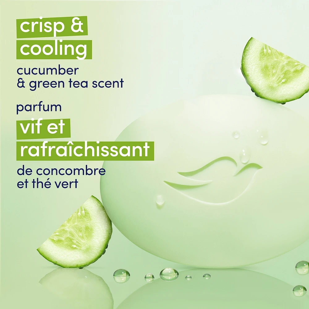 Dove Refreshing Beauty Bar for revitalized skin Cucumber and Green Tea 106 g 3 count