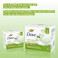 Dove Refreshing Beauty Bar for revitalized skin Cucumber and Green Tea 106 g 3 count