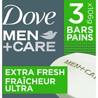 Dove Men+Care Body and Face Bar for refreshed skin Extra Fresh ¼ moisturizing cream 106 g Pack of 3