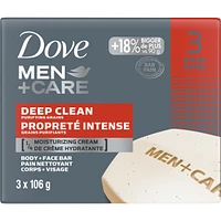 Dove Men+Care Body and Face Bar for healthy and strong skin Deep Clean ¼ moisturizing cream 106 g Pack of 3
