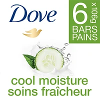 Skin Care Beauty Bar For Softer Skin Cucumber and Green Tea More Moisturizing Than Bar Soap 6 count