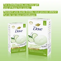Pain de Beauté soin cutané pour une peau plus douce concombre et thé vert plus hydratant qu'un savon 6 unités