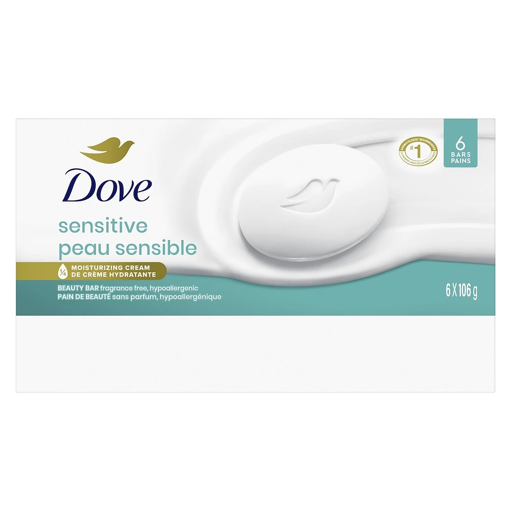 Dove Beauty Bar for Sensitive Skin Care 106 g 6 count