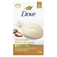 Pain de Beauté plus hydratant qu'un savon Dove  Shea Butter pour une peau douce et soignée 106 g Lot de 6