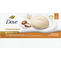 Dove  Beauty Bar more moisturizing than bar soap Shea Butter for soft and pampered skin 106 g 6 count