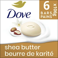 Pain de Beauté plus hydratant qu'un savon Dove  Shea Butter pour une peau douce et soignée 106 g Lot de 6