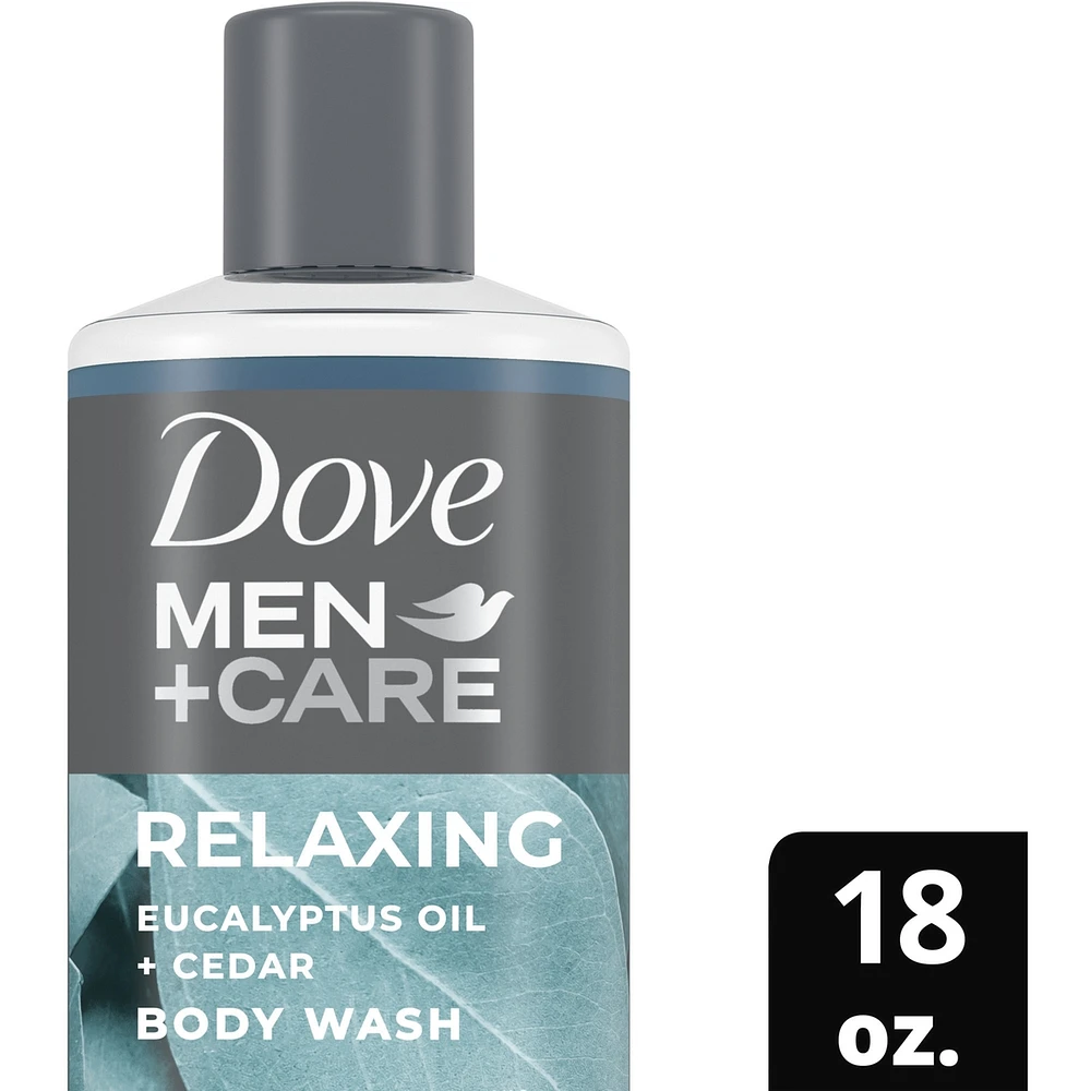 Dove Men+Care Relax Body Wash for a Skin-Strengthening nourishment, Eucalyptus + Cedar Oil with Plant-Based Cleansers and Moisturizers 532 ml