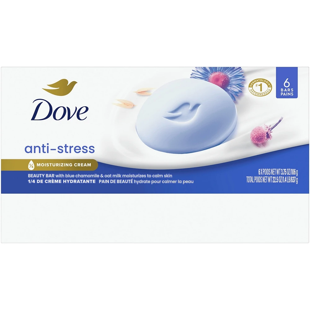 Beauty Bar Gentle Cleanser Moisturizes To Calm Skin Anti-Stress Cream Bar Gentle Bar Soap Cleanser Made With 1/4 Moisturizing Cream