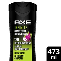 Infinite Body Wash for long-lasting freshness Grapefruit & Patchouli men's body wash with 100% plant-based moisturizers