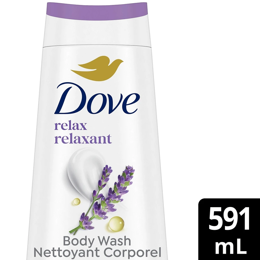 Relaxing Body Wash for renewed, healthy-looking skin Lavender Oil & Chamomile gentle body cleanser nourishes skin
