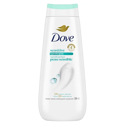 Dove Sensitive Skin Body Wash for renewed, healthy-looking skin Hypoallergenic gentle body cleanser nourishes your skin 325 ml