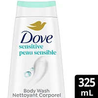 Dove Sensitive Skin Body Wash for renewed, healthy-looking skin Hypoallergenic gentle body cleanser nourishes your skin 325 ml