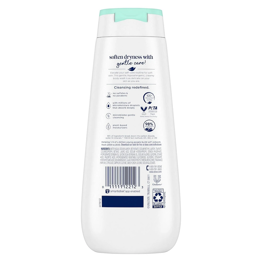 Dove Sensitive Skin Body Wash for renewed, healthy-looking skin Hypoallergenic gentle body cleanser nourishes your skin 325 ml