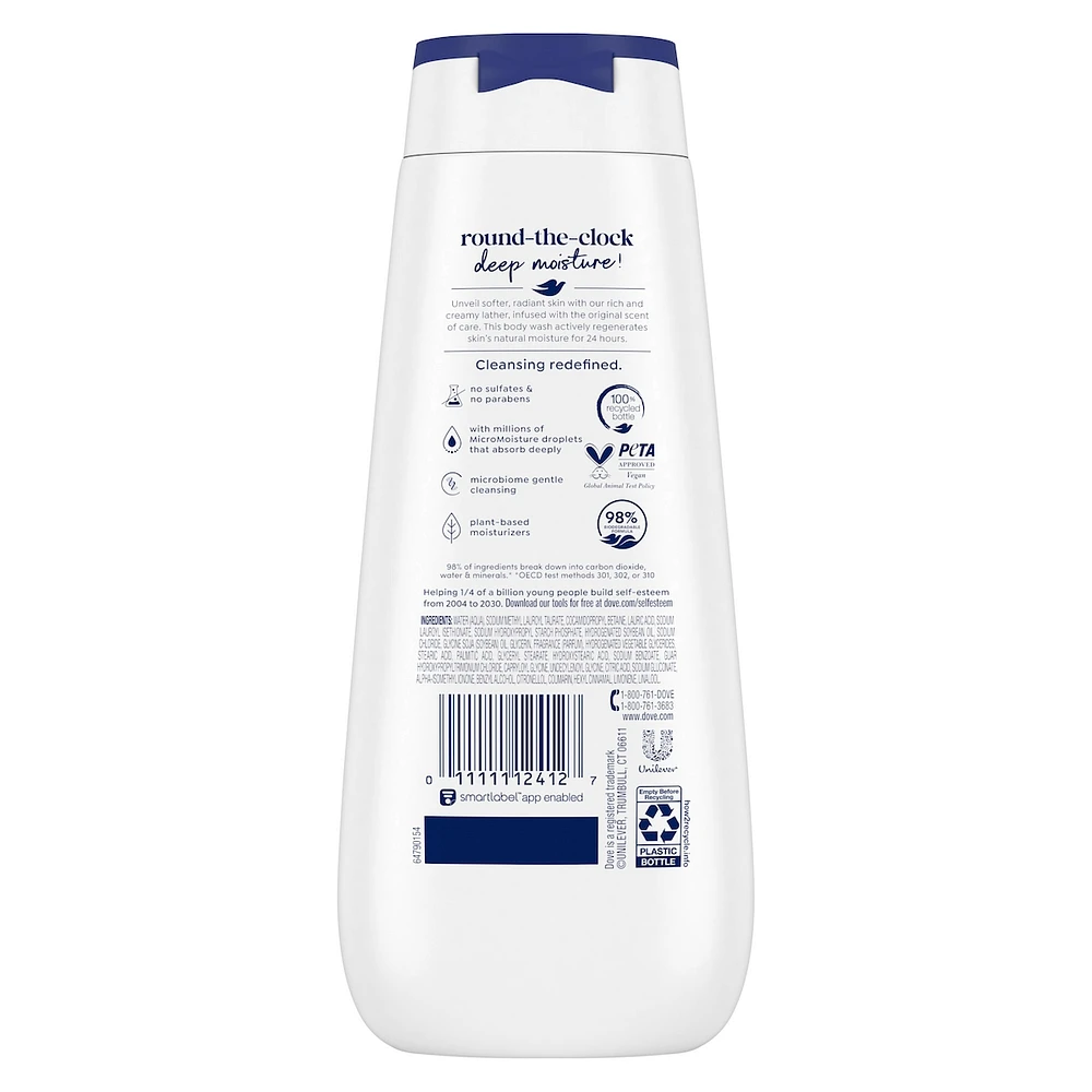 Deep Moisture Body Wash for nourishing the driest skin gentle body cleanser that deeply moisturizes the skin
