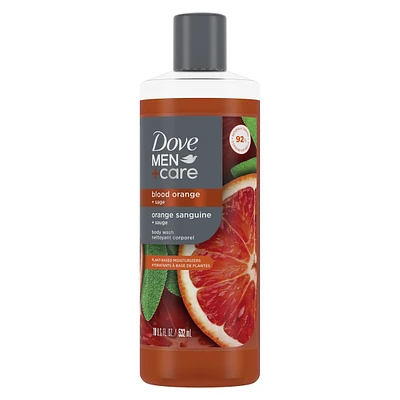 Men+Care  Uplift Body Wash for Skin-Strengthening nourishment Blood Orange + Sage with Plant-Based Cleansers and Moisturizers