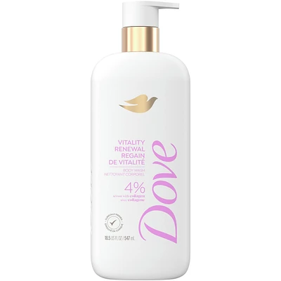 Body Wash Promotes firmer, supple skin Vitality Renewal body cleanser with 4% restoring serum with collagen