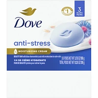Beauty Bar Gentle Cleanser Moisturizes To Calm Skin Anti-Stress Cream Bar Gentle Bar Soap Cleanser Made With 1/4 Moisturizing Cream 3 count