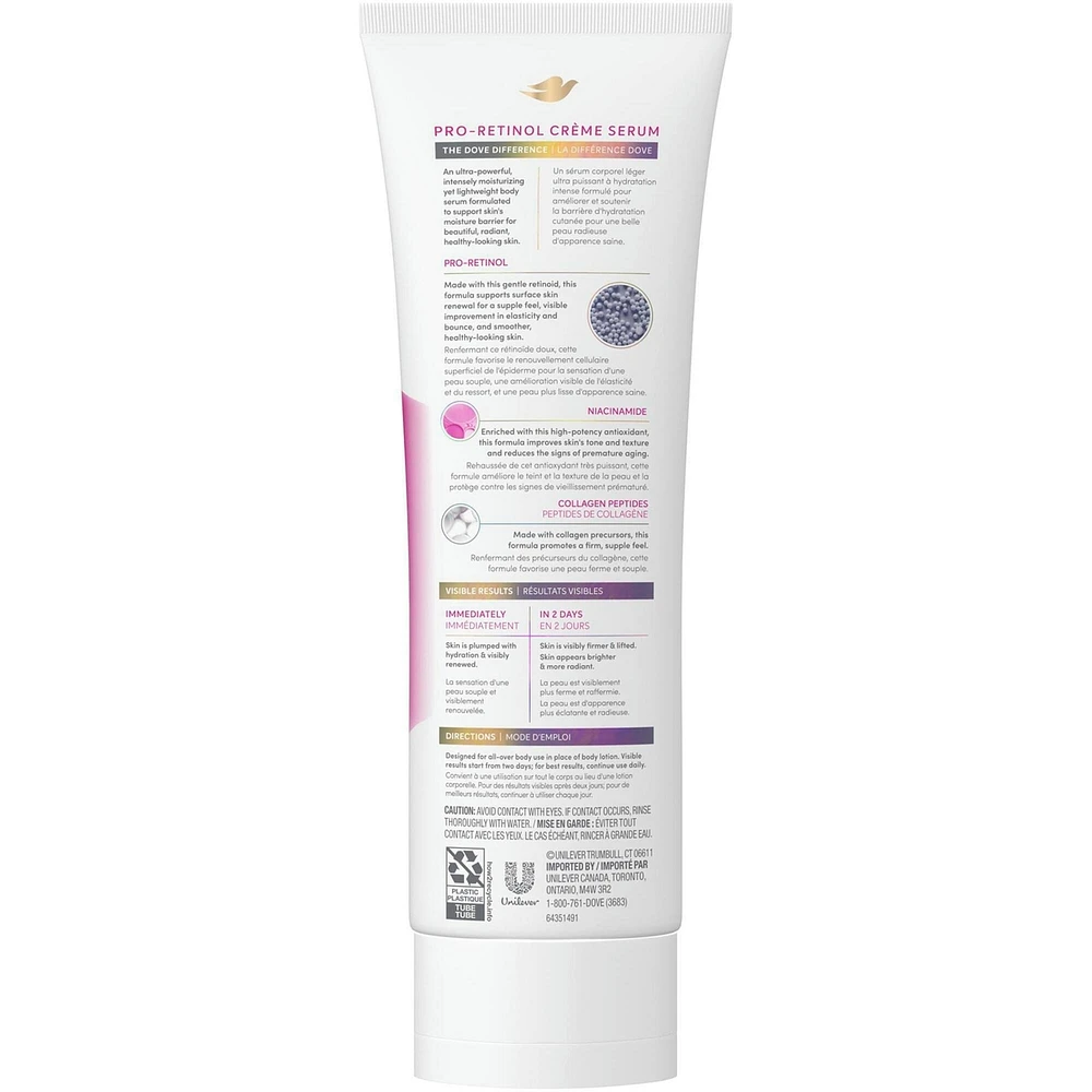 Dove   Cream Body Serum Pro-Retinol + Firming for Elasticity and Firmness, w    237mL