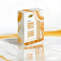 Dove Plant Milk Cleansing Bar Soap for Moisturized Skin Turmeric Milk & Lemon Drop Radiance Amplifier 141 g