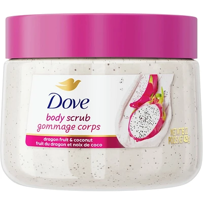 Dove  Body Scrub  For SIlky Smooth Skin Dragon Fruit & Coconut Cream Body Scrub Exfoliates and Provides Lasting Nourishment 425 g