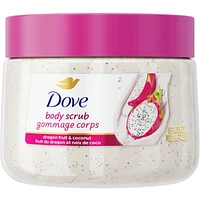 Dove  Body Scrub  For SIlky Smooth Skin Dragon Fruit & Coconut Cream Body Scrub Exfoliates and Provides Lasting Nourishment 425 g