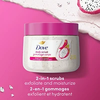 Dove  Body Scrub  For SIlky Smooth Skin Dragon Fruit & Coconut Cream Body Scrub Exfoliates and Provides Lasting Nourishment 425 g