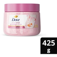 Dove  Body Scrub for Visibly Silky-Smooth, Nourished Skin, Himalayan Salt & Rose Oil with ¼ Moisturizing Cream, 425g