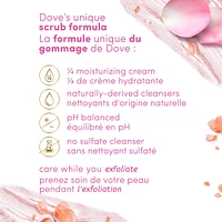 Dove  Body Scrub for Visibly Silky-Smooth, Nourished Skin, Himalayan Salt & Rose Oil with ¼ Moisturizing Cream, 425g