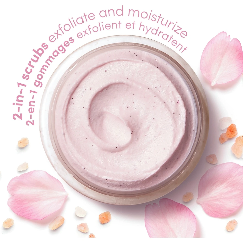 Dove  Body Scrub for Visibly Silky-Smooth, Nourished Skin, Himalayan Salt & Rose Oil with ¼ Moisturizing Cream, 425g