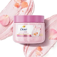 Dove  Body Scrub for Visibly Silky-Smooth, Nourished Skin, Himalayan Salt & Rose Oil with ¼ Moisturizing Cream, 425g