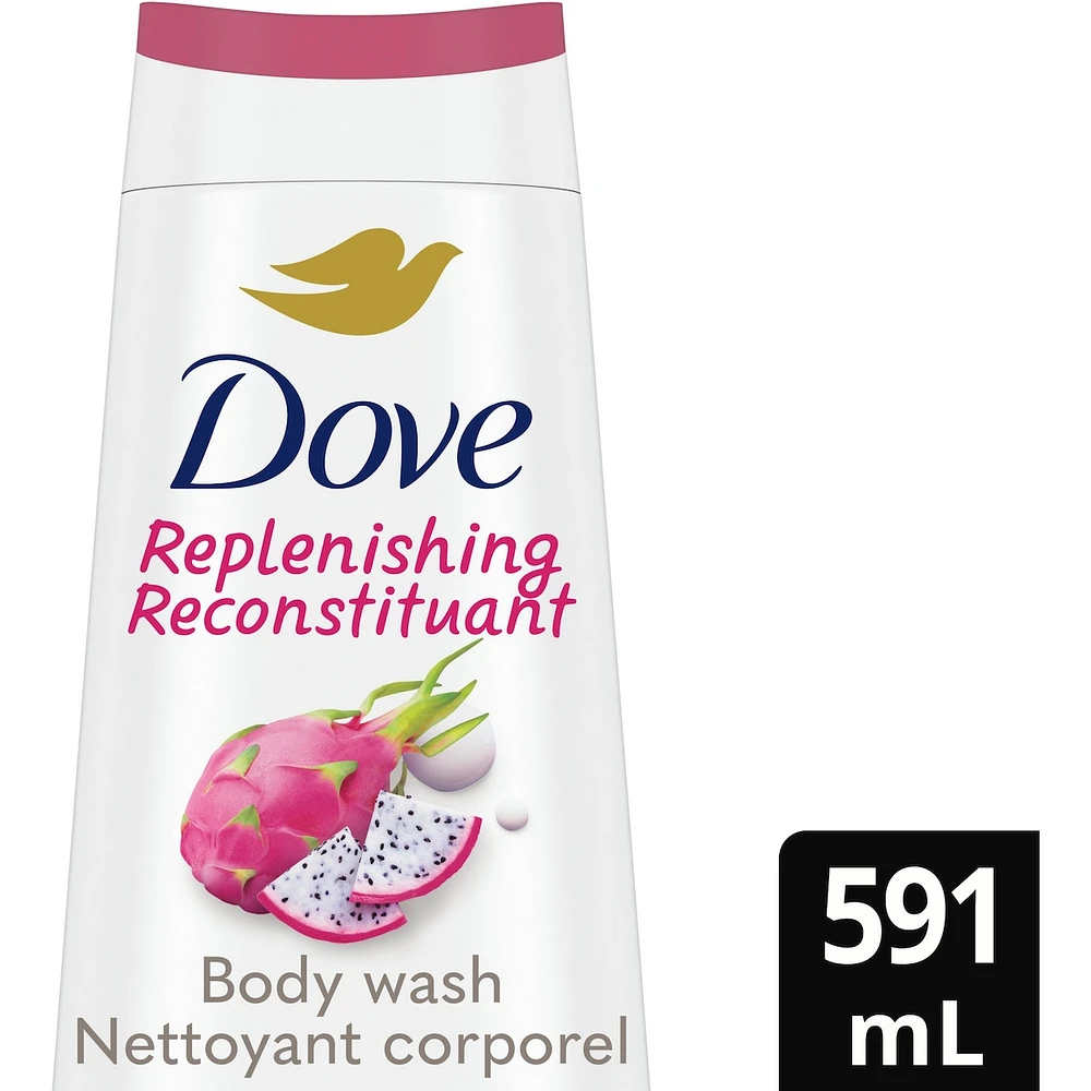 Dove Body Wash for Healthy Looking Skin, Replenishing Dragon Fruit & Coconut Cream, with 24hr Renewing MicroMoisture, 591 ml